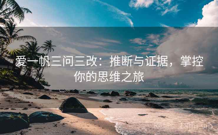 爱一帆三问三改：推断与证据，掌控你的思维之旅