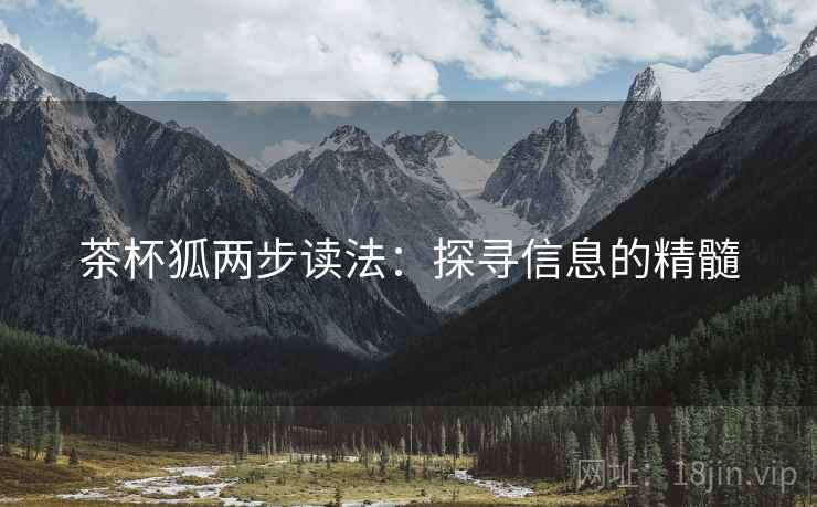 茶杯狐两步读法：探寻信息的精髓